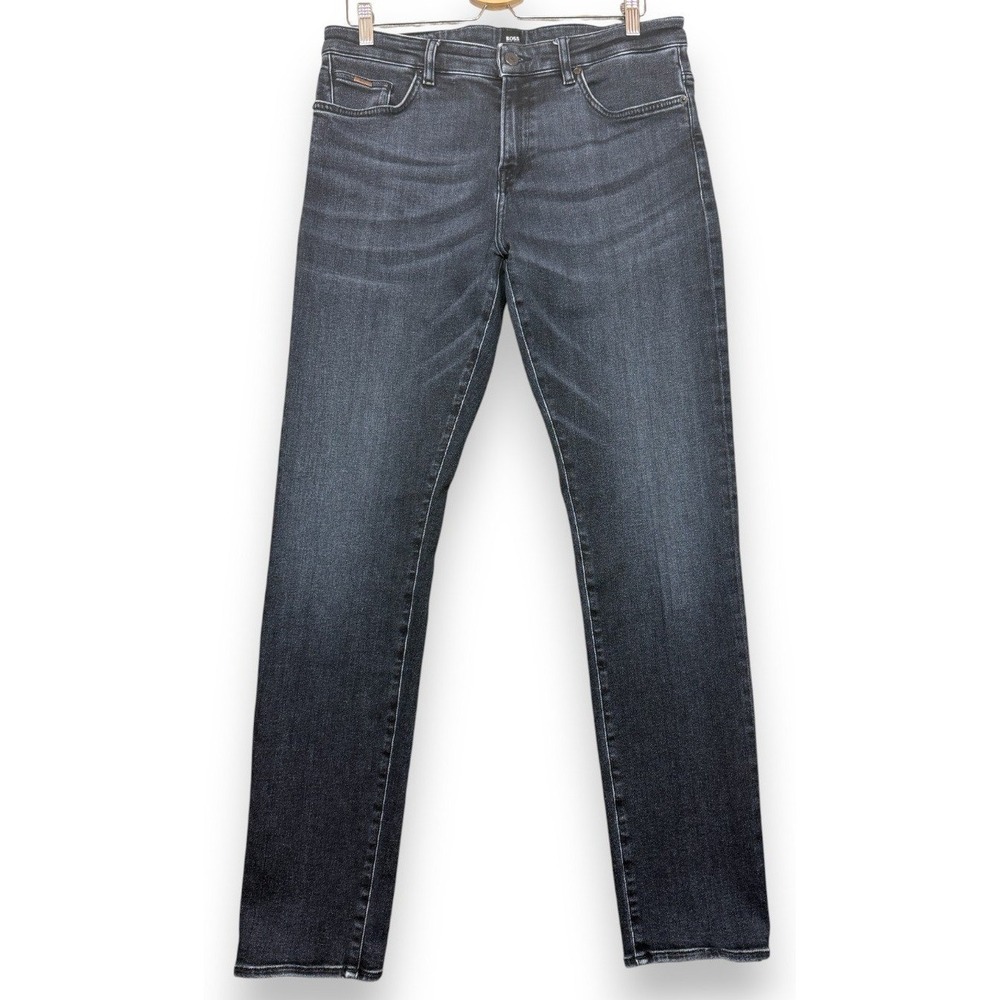 Hugo Boss Italian Candiani Extra Stretch Slim Jeans Soft Touch Black Wash 34x32